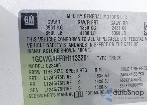 2017 Chevrolet Express 2500 Work Van из США, поврежденный, VIN 1GCWGAFF8H1133201